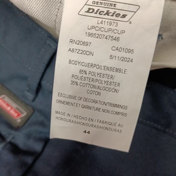 Dickies Men's Blue Loose Fit Everyday Comfort Classic Work Chino Shorts Size 44 - Picture 3 of 5